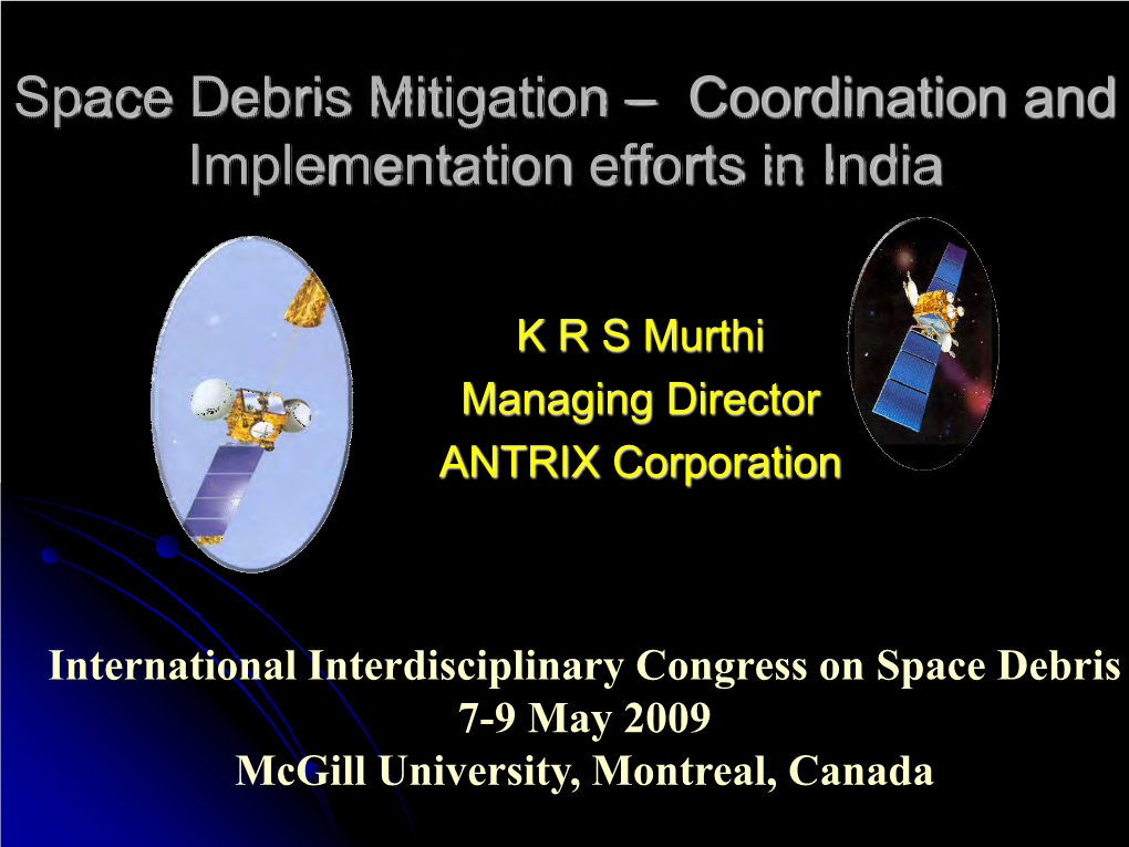 K.R. Sridhara Murthi (ISRO, India)