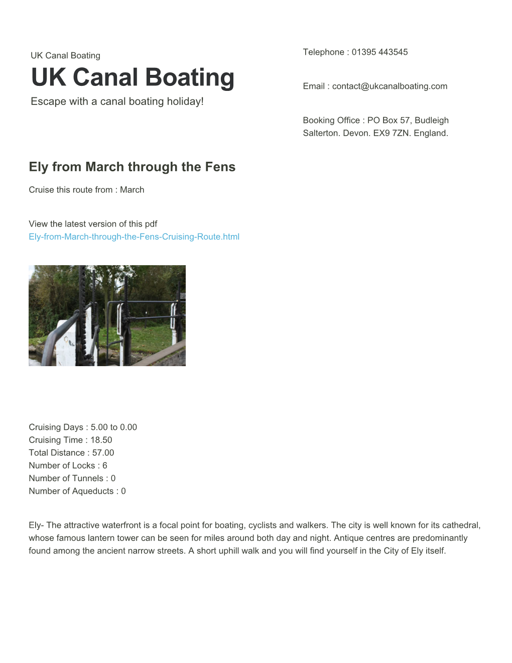 Ely from March Through the Fens | UK Canal Boating