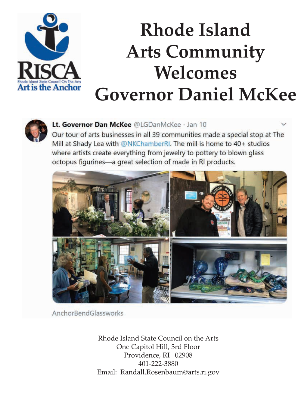 Read the Arts Communities' Letters to Governor Mckee