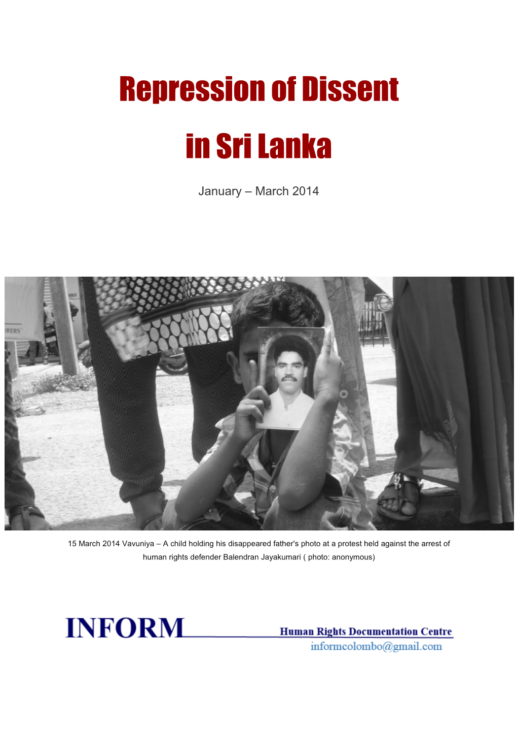 Repression of Dissent in Sri Lanka