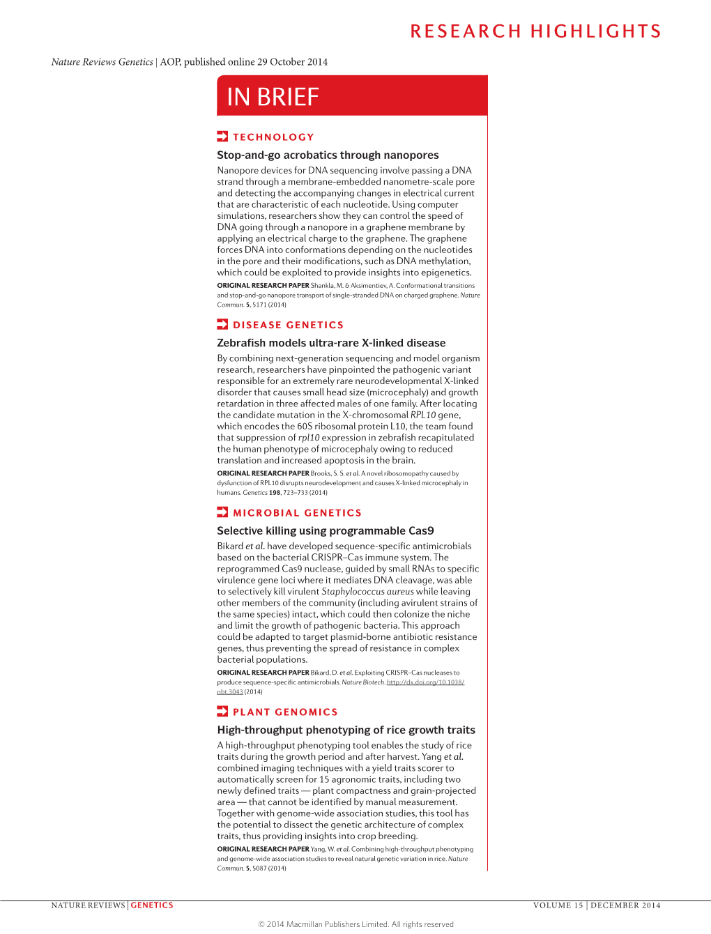 MICROBIAL GENETICS Selective Killing Using Programmable Cas9 Bikard Et Al