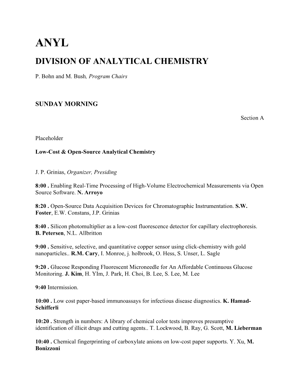 ACS Division of Analytical Chemistry