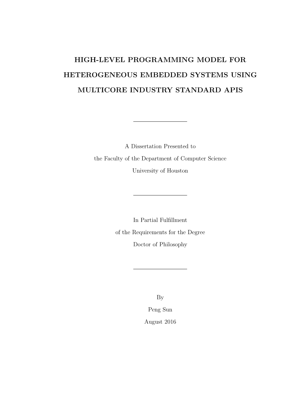 High-Level Programming Model for Heterogeneous Embedded Systems Using