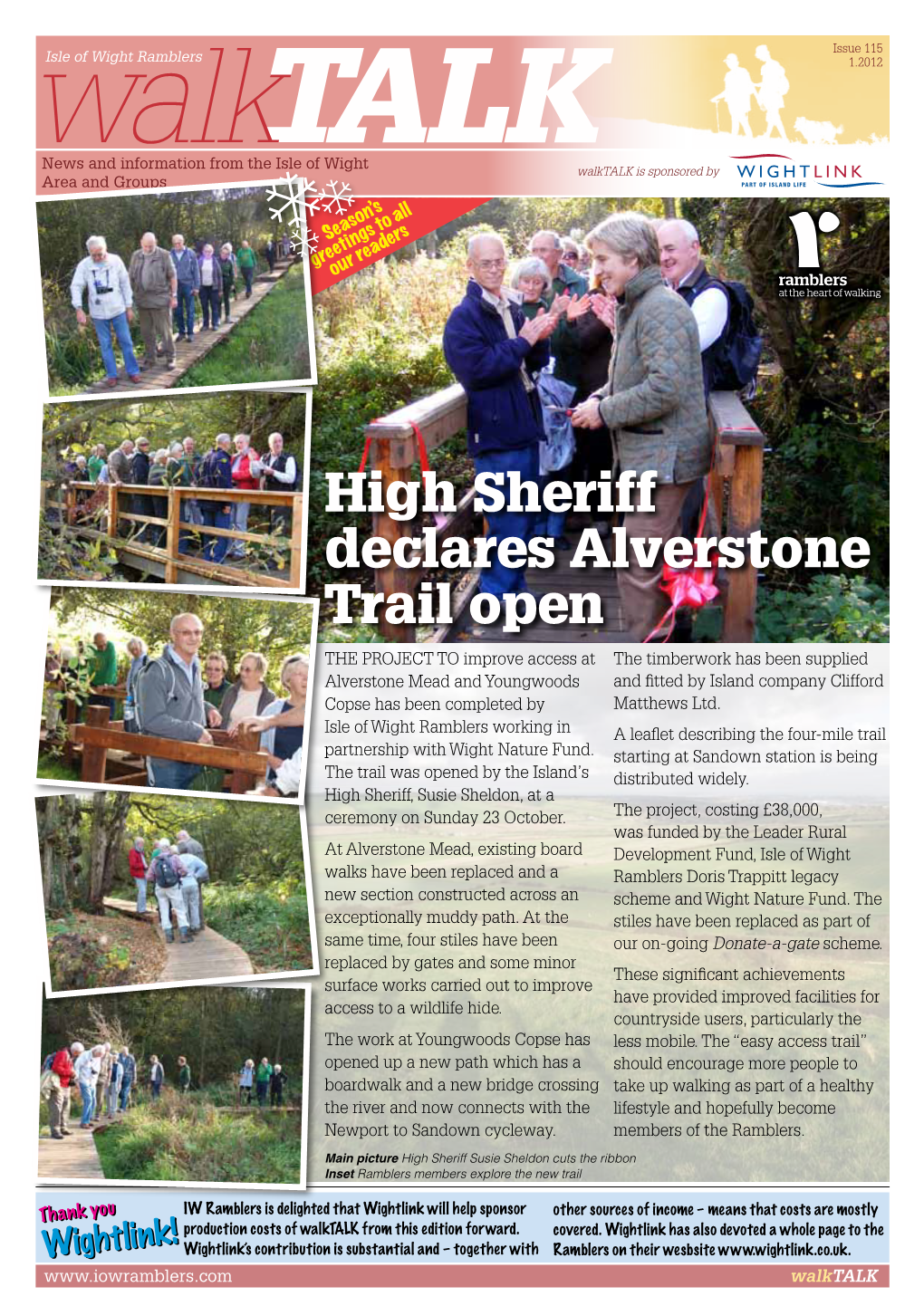 High Sheriff Declares Alverstone Trail Open