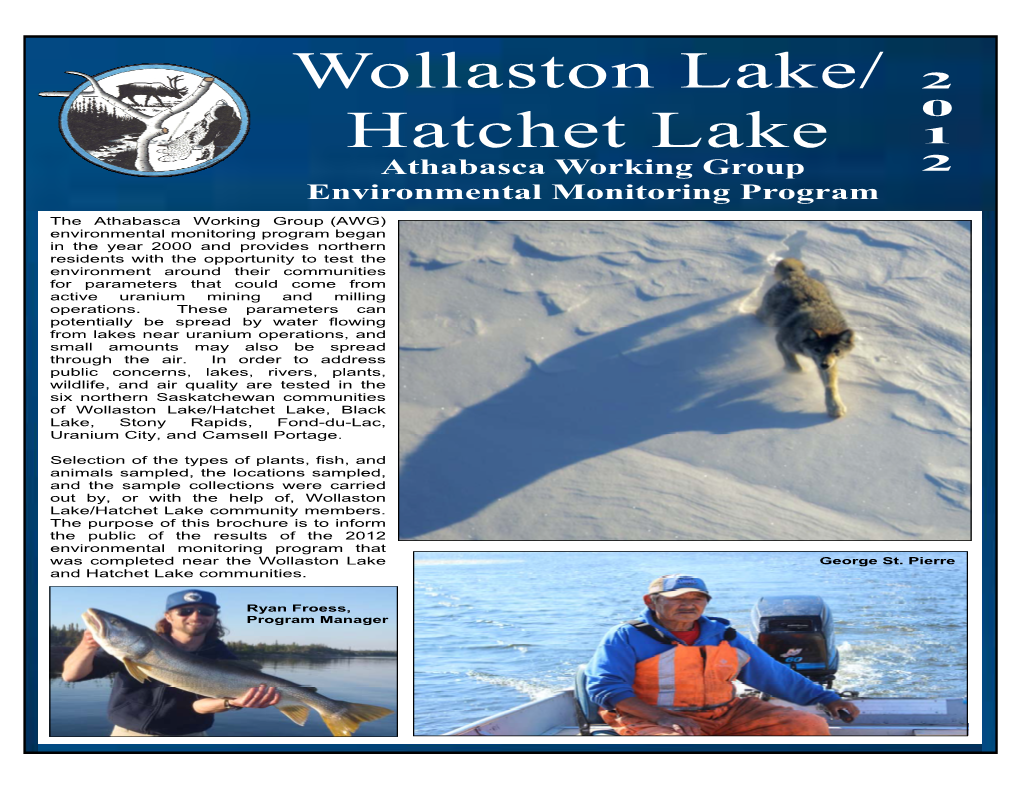 Wollaston Lake/ Hatchet Lake Area for 2012