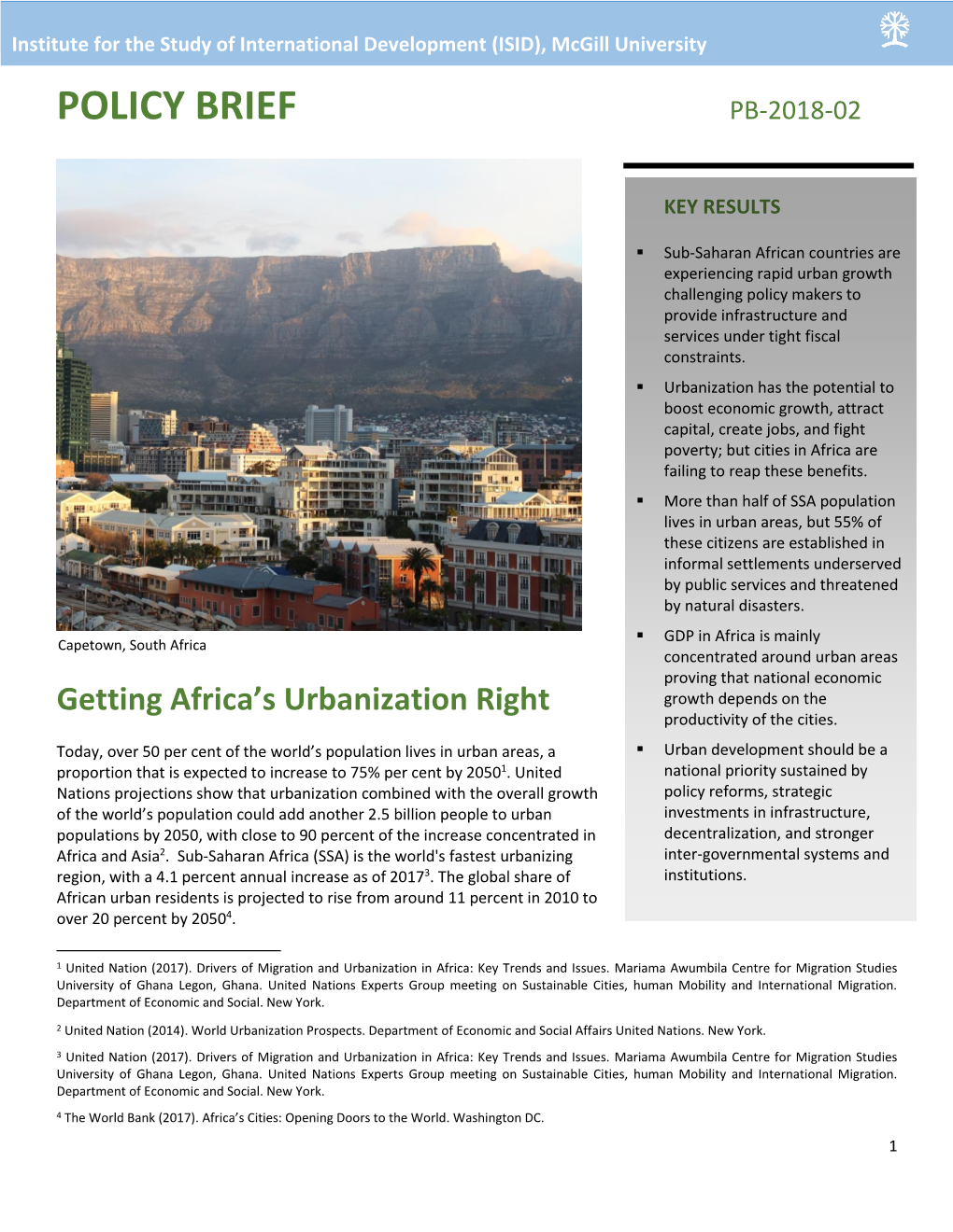 Getting Africa's Urbanization Right