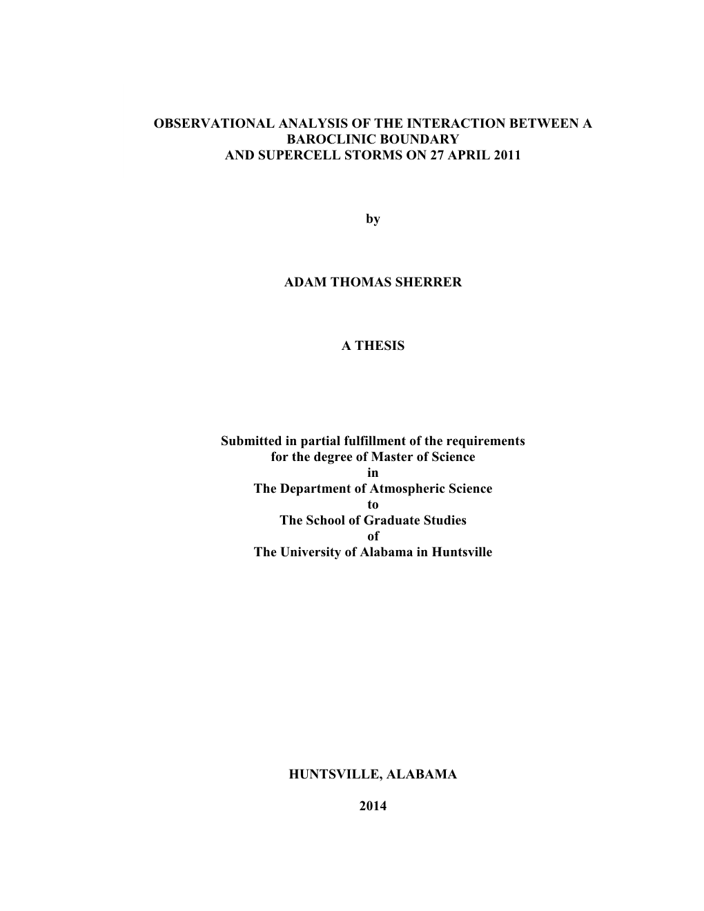 Observational Analysis of the Interaction Between a Baroclinic Boundary and Supercell Storms on 27 April 2011