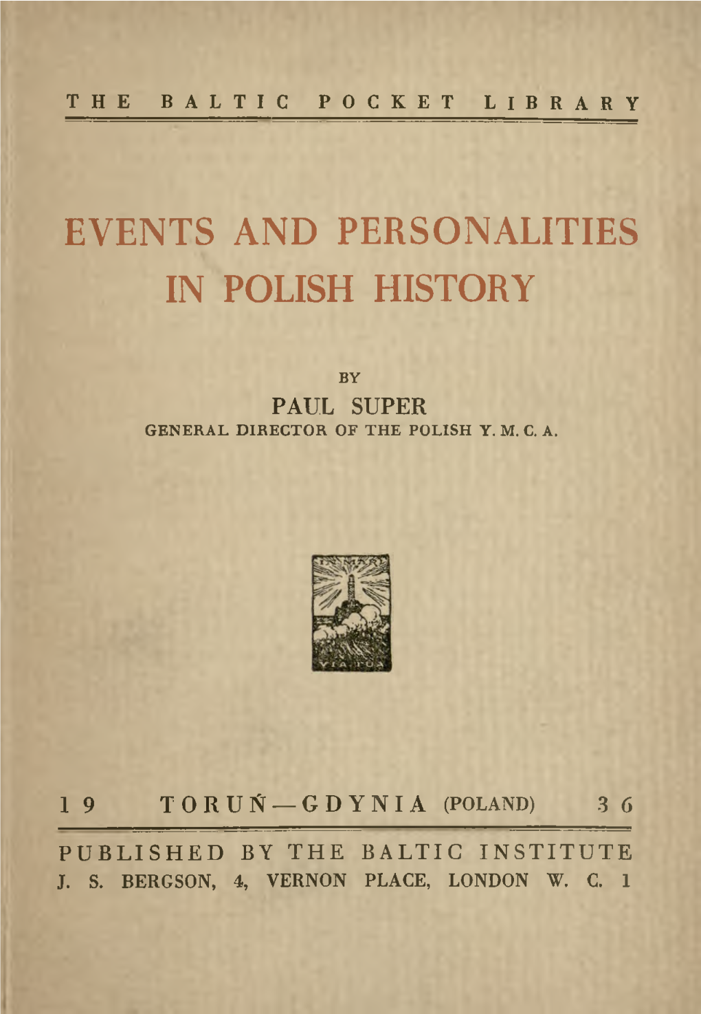 Events and Personalities in Polish History
