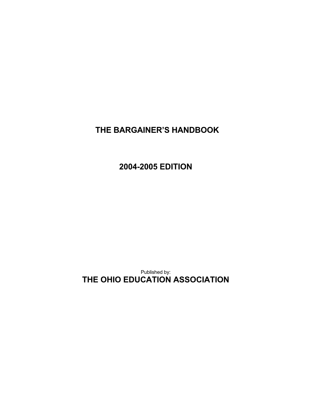 The Bargainer's Handbook