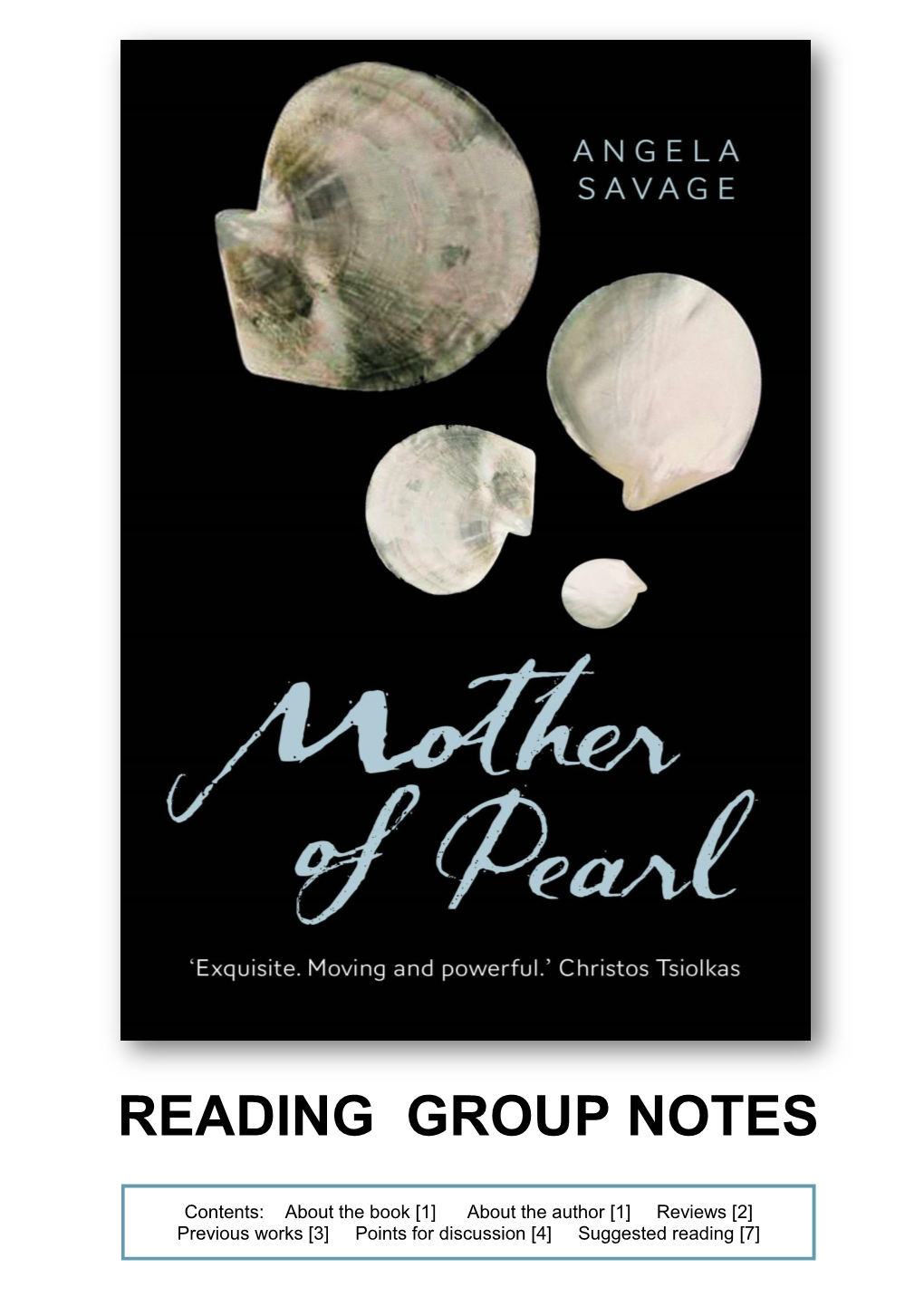 Reading Group Notes