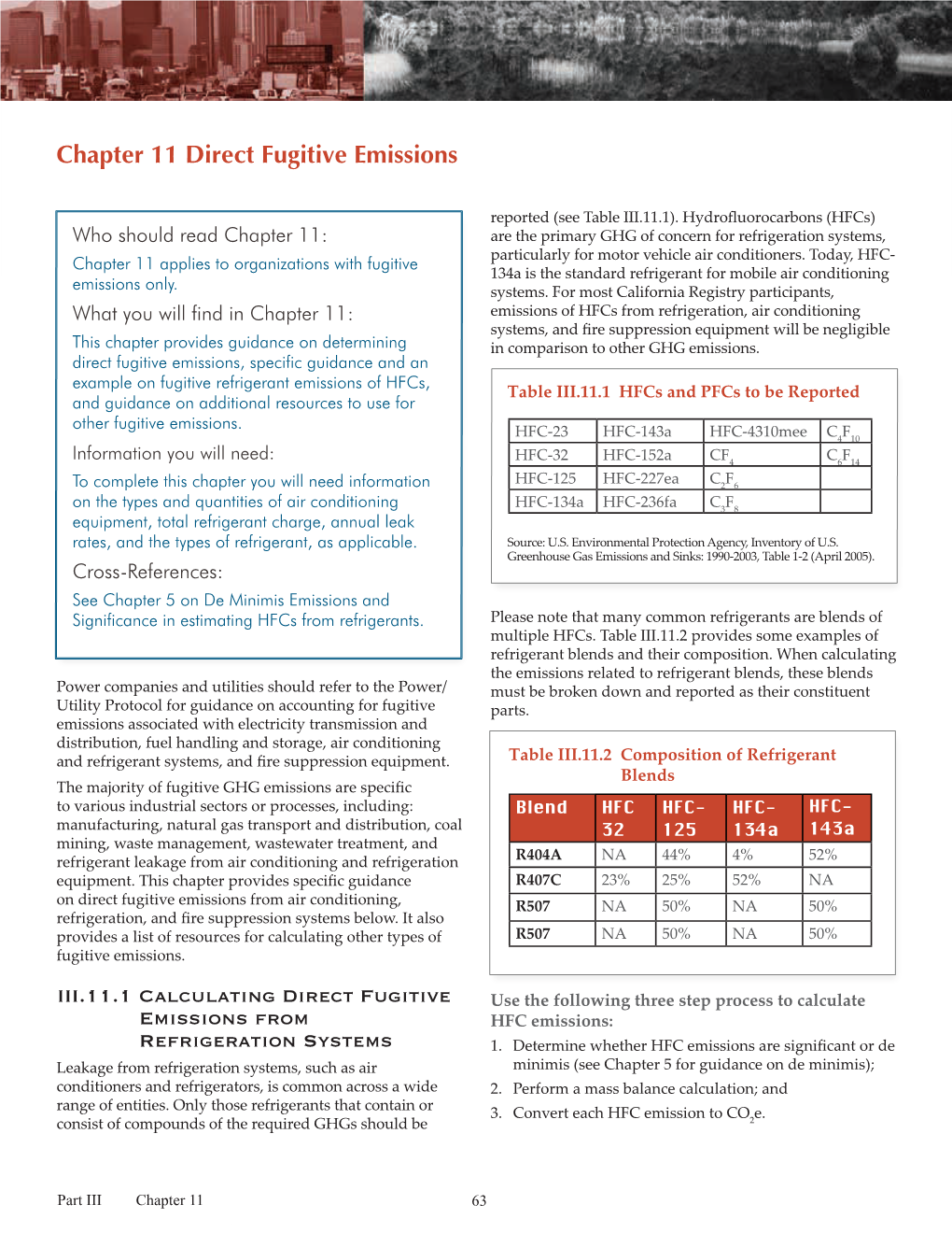 Chapter 11 Direct Fugitive Emissions