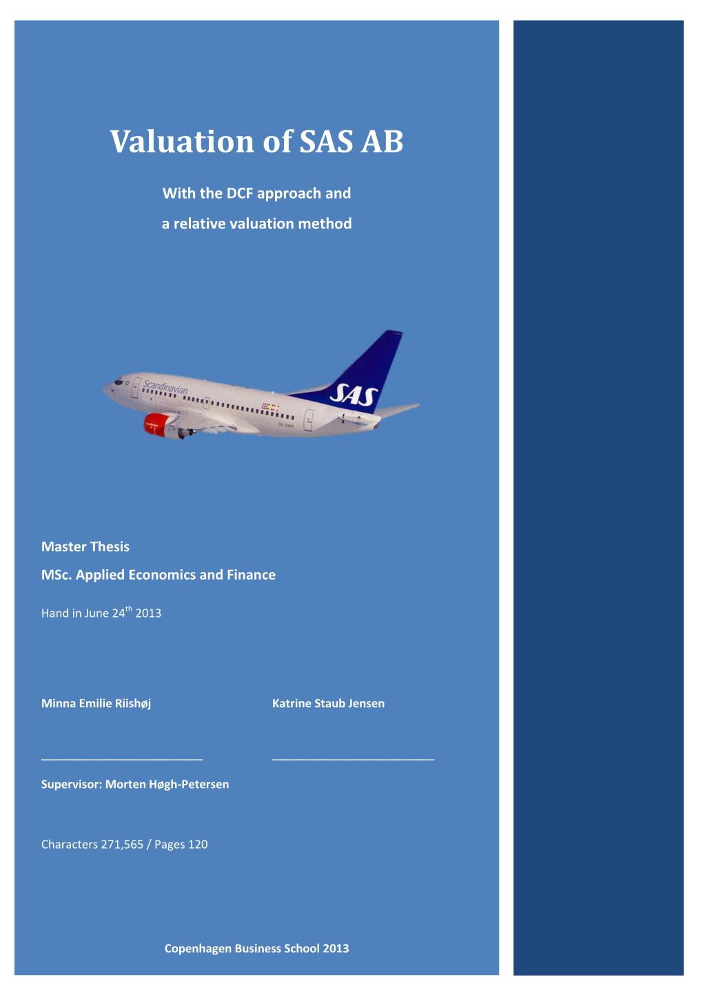 Valuation of SAS AB