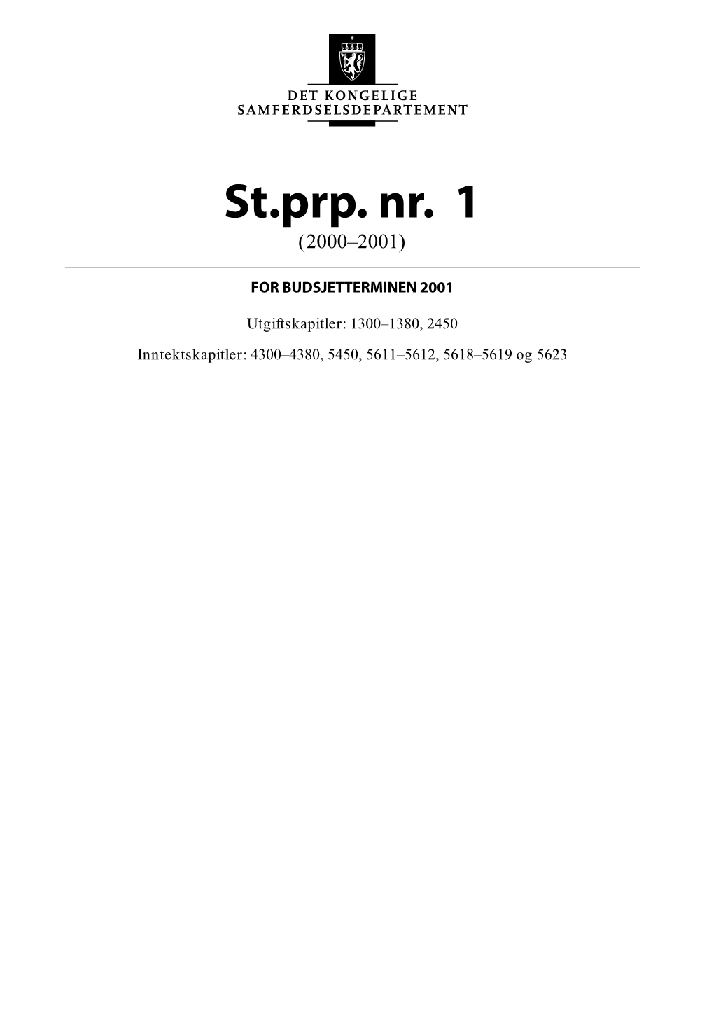 St.Prp. Nr. 1 (2000–2001)