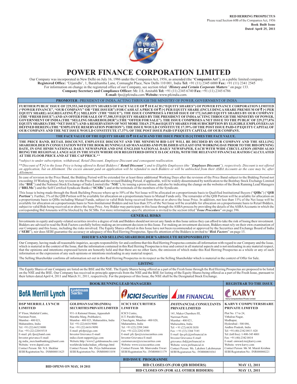 Power Finance Corporation Limited