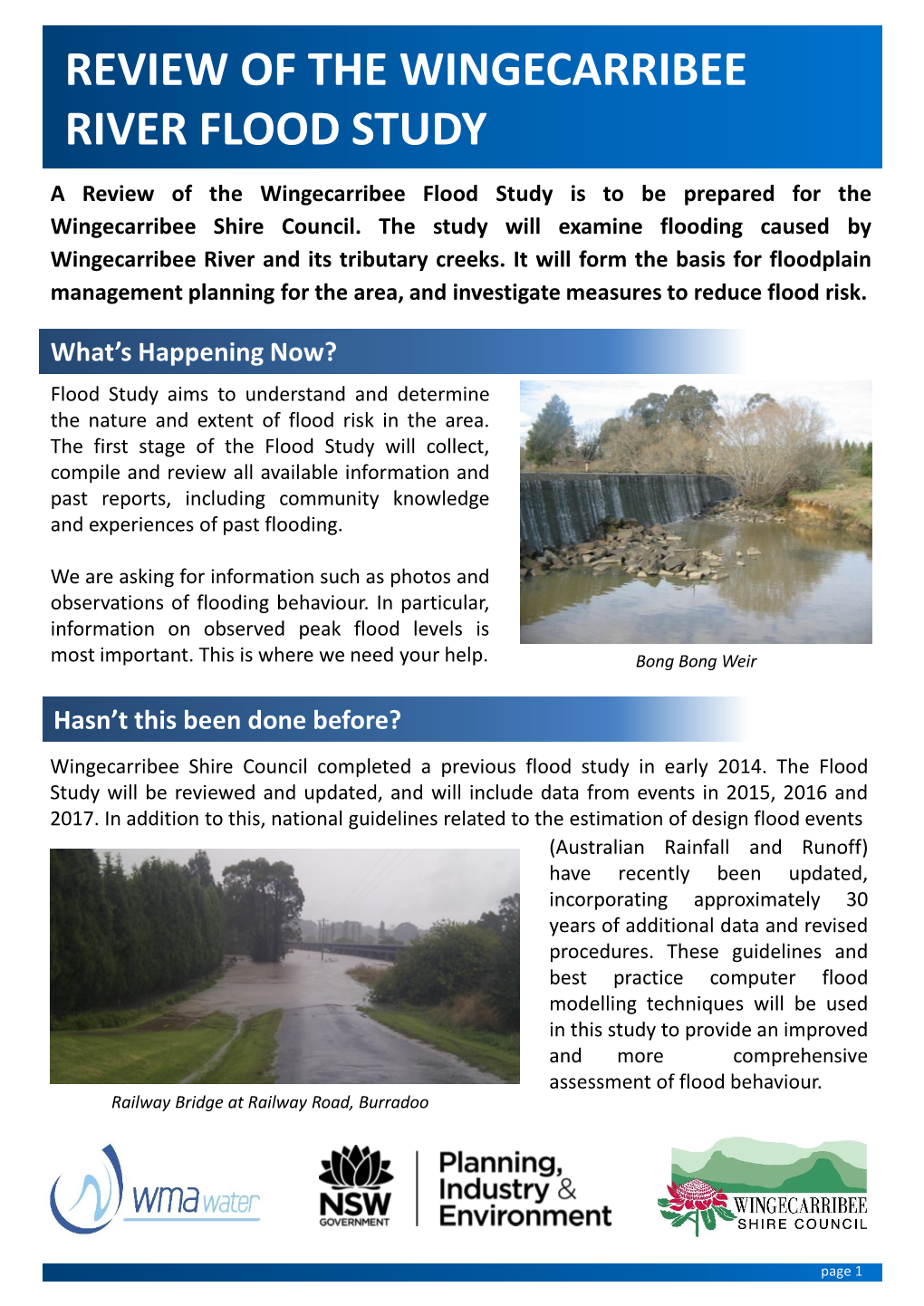 Review of the Wingecarribee River Flood Study