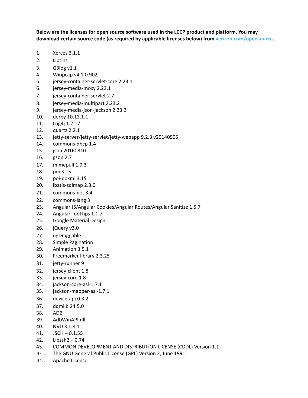 (F/K/A LCCP) Open Source Disclosure