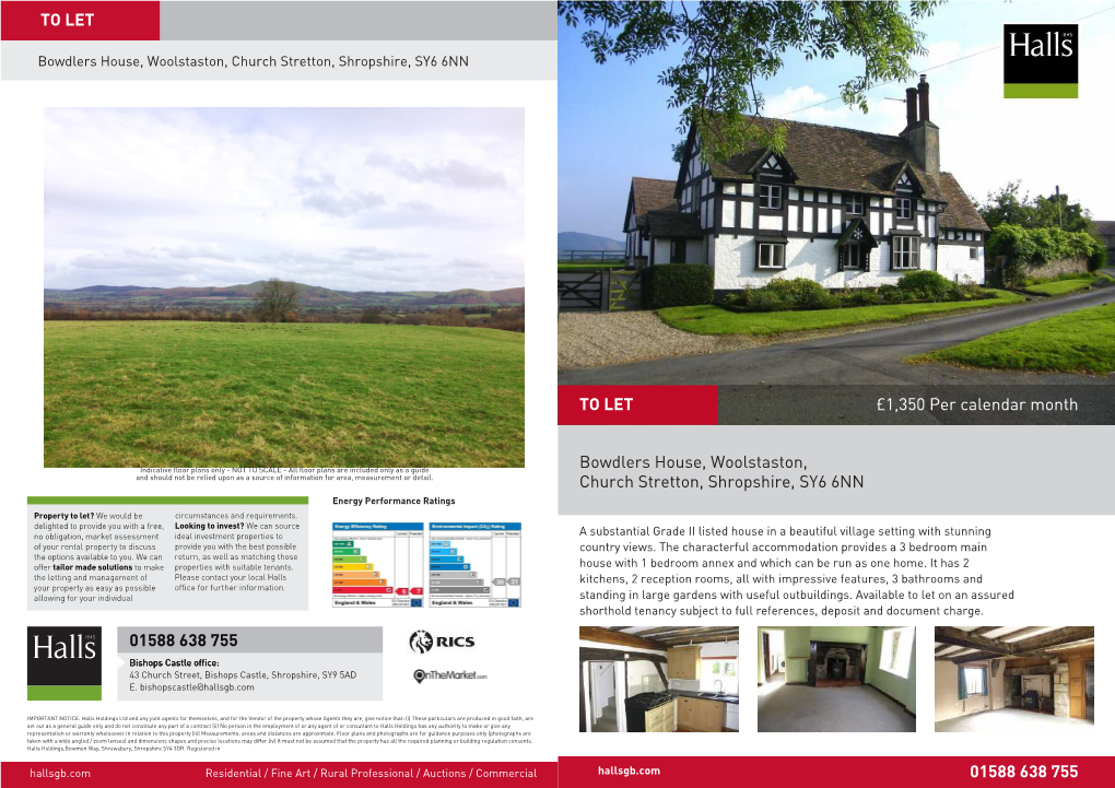 Bowdlers House, Woolstaston, Church Stretton, Shropshire, SY6 6NN