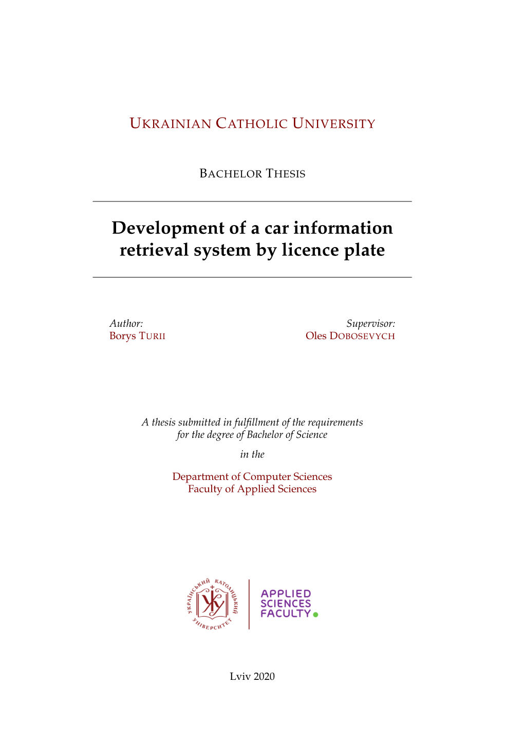 Development of a Car Information Retrieval System by Licence Plate