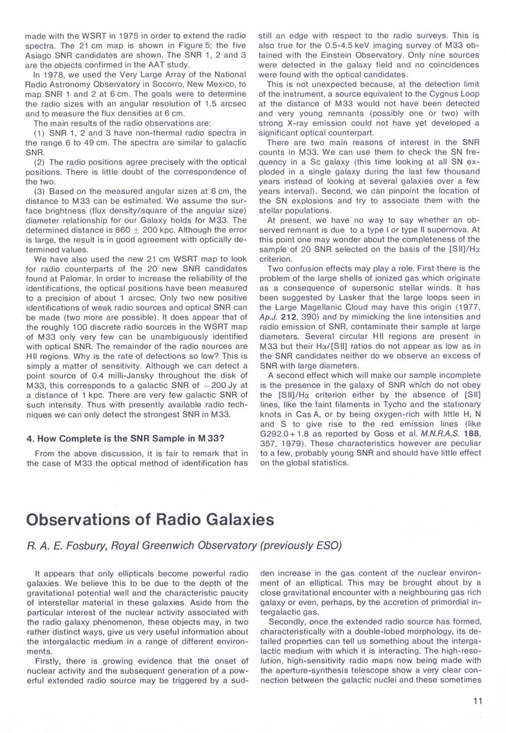 Observations of Radio Galaxies