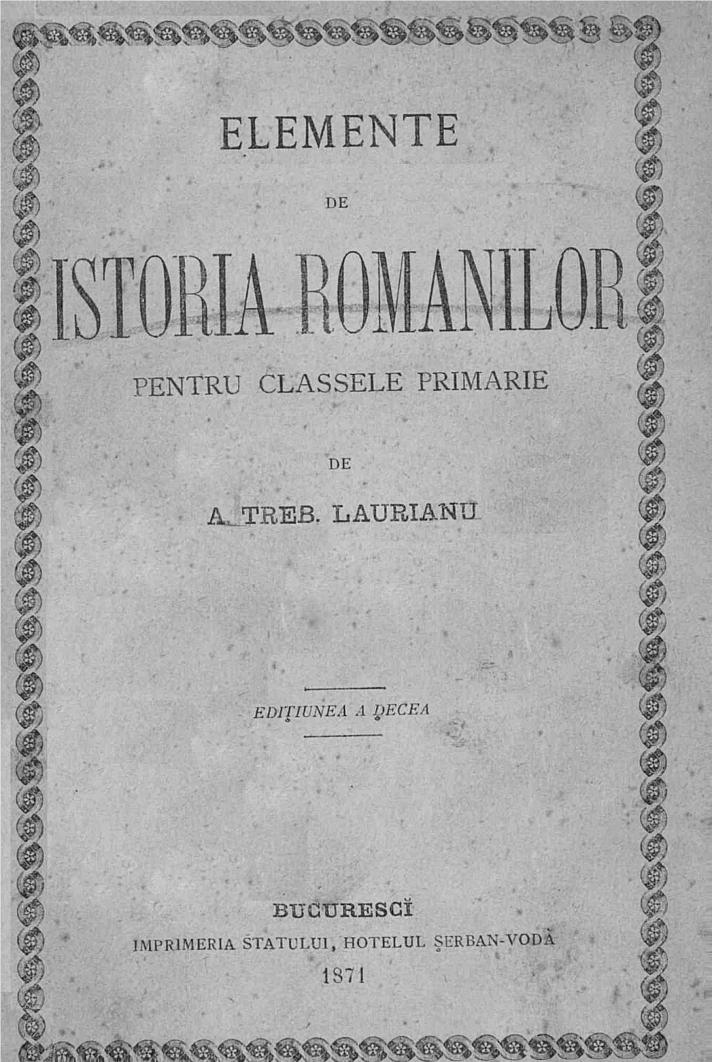 Elemente De Istori'a Romaniloru