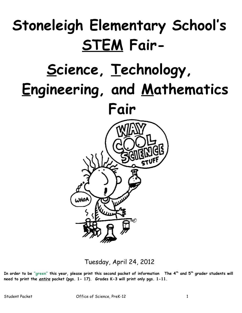 Stoneleigh Elementary School S STEM Fair