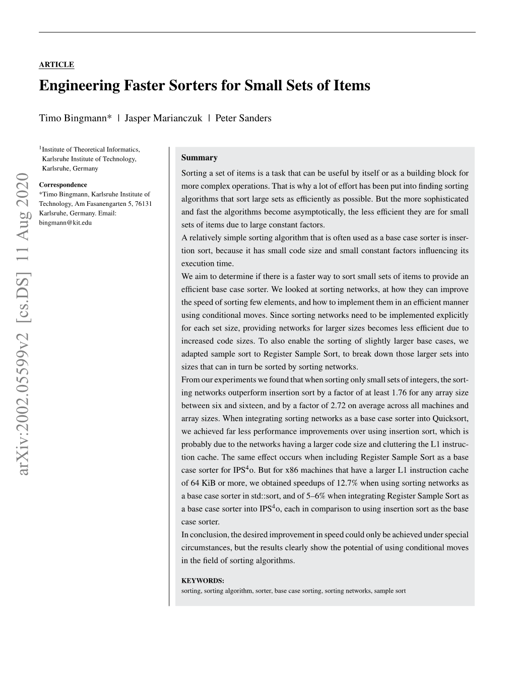 Engineering Faster Sorters for Small Sets of Items