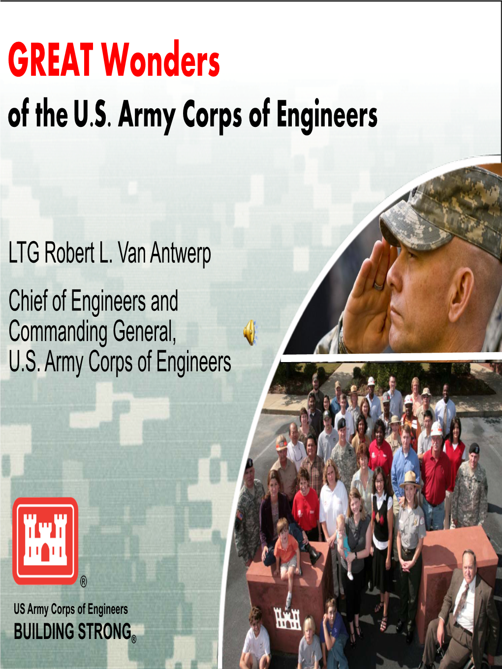 BUILDING STRONG® GREAT Wonders of the US Army Corps Of