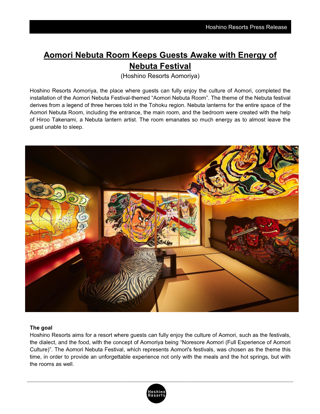 Aomori Nebuta Room Keeps Guests Awake with Energy of Nebuta Festival (Hoshino Resorts Aomoriya)