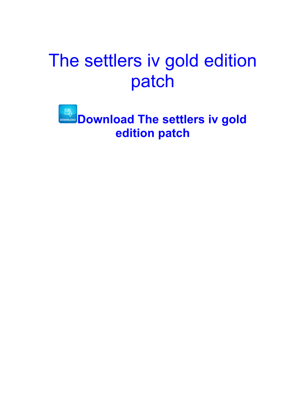 The Settlers Iv Gold Edition Patch