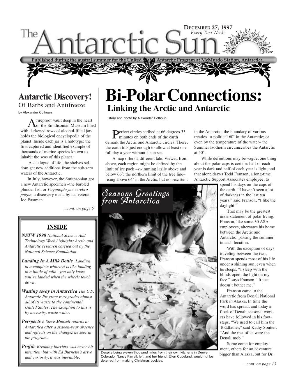 The Antarctic Sun, December 27, 1997