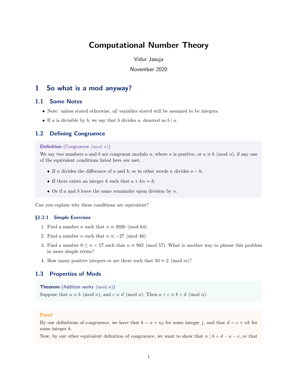 Modular Arithmetic