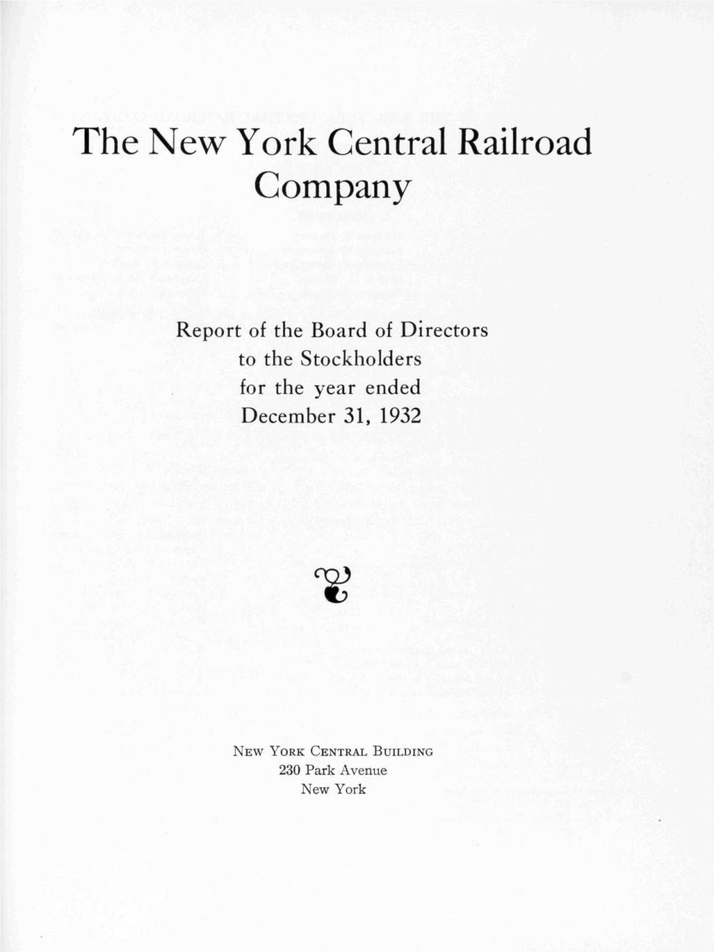 The New York Central Railroad Company