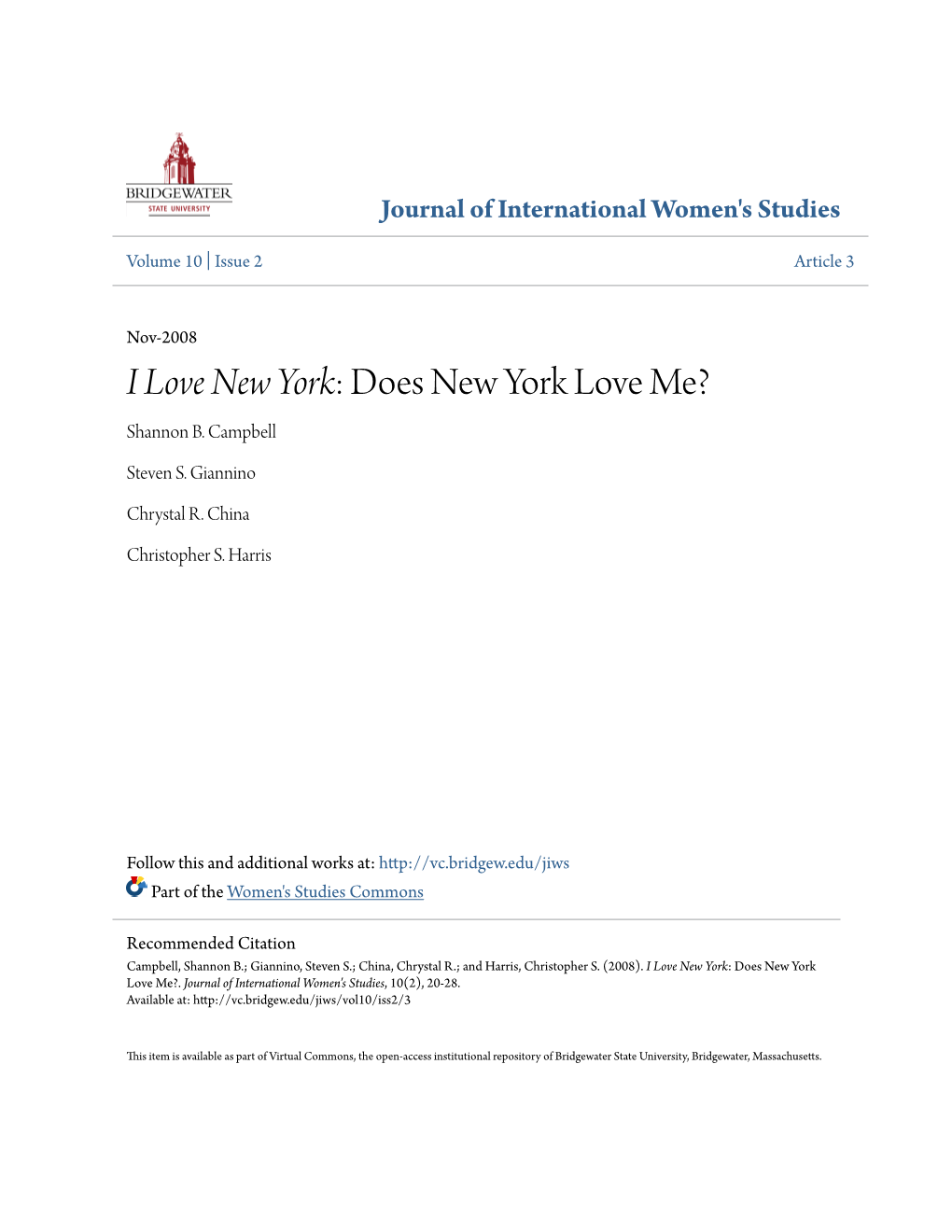 Does New York Love Me? Shannon B