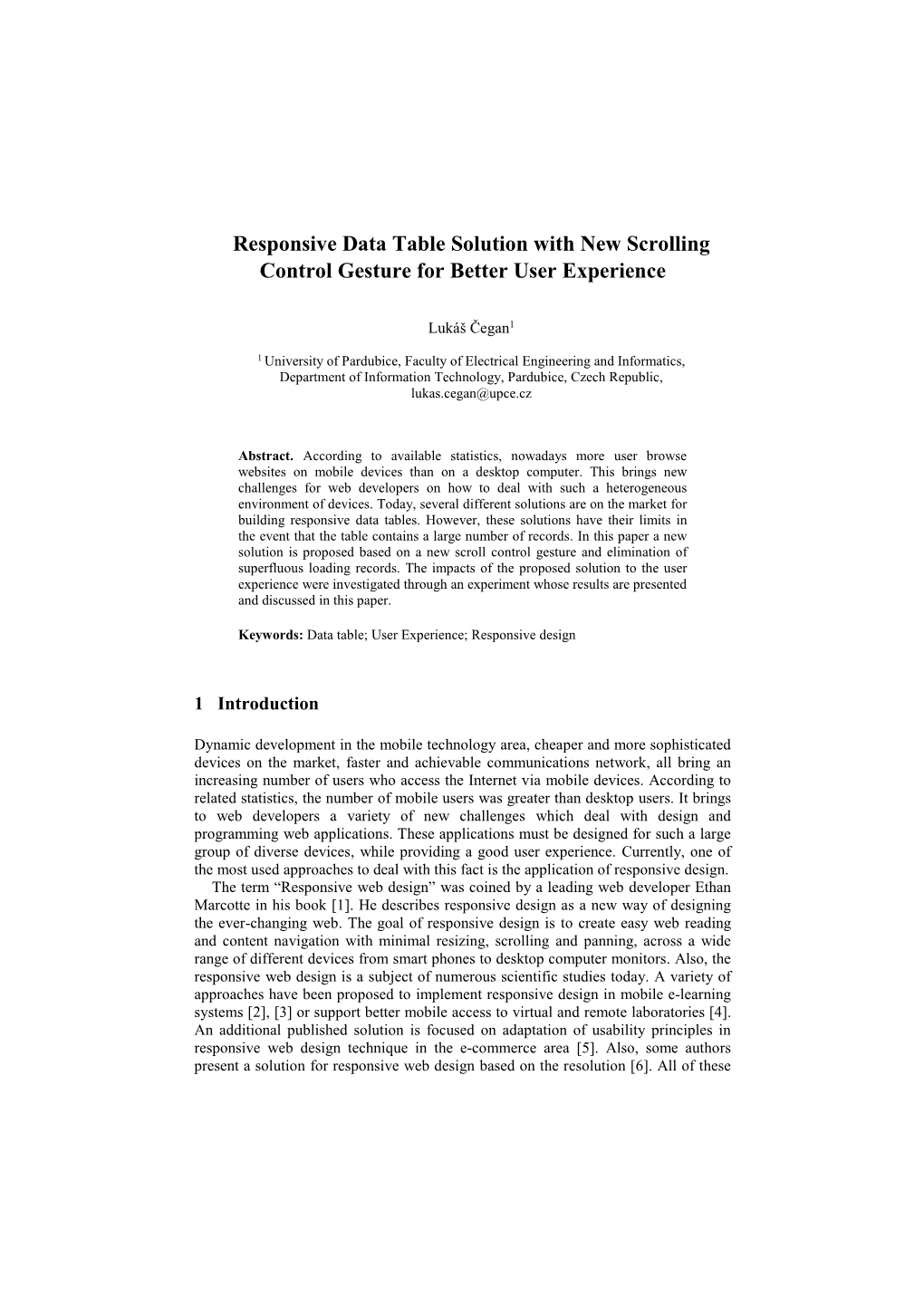 Responsive Data Table Solution with New Scrolling Control Gesture for Better User Experience