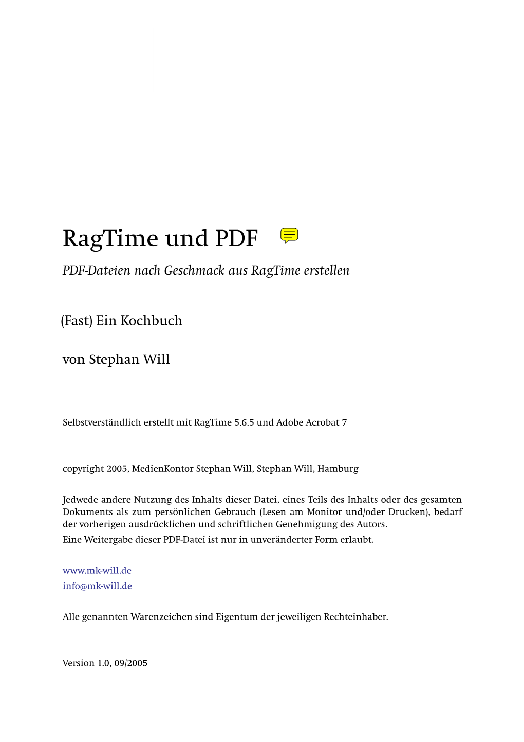 PDF Aus Ragtime Heraus Gibt Es Mehrere Wege, Um Zum PDF Zu Kommen