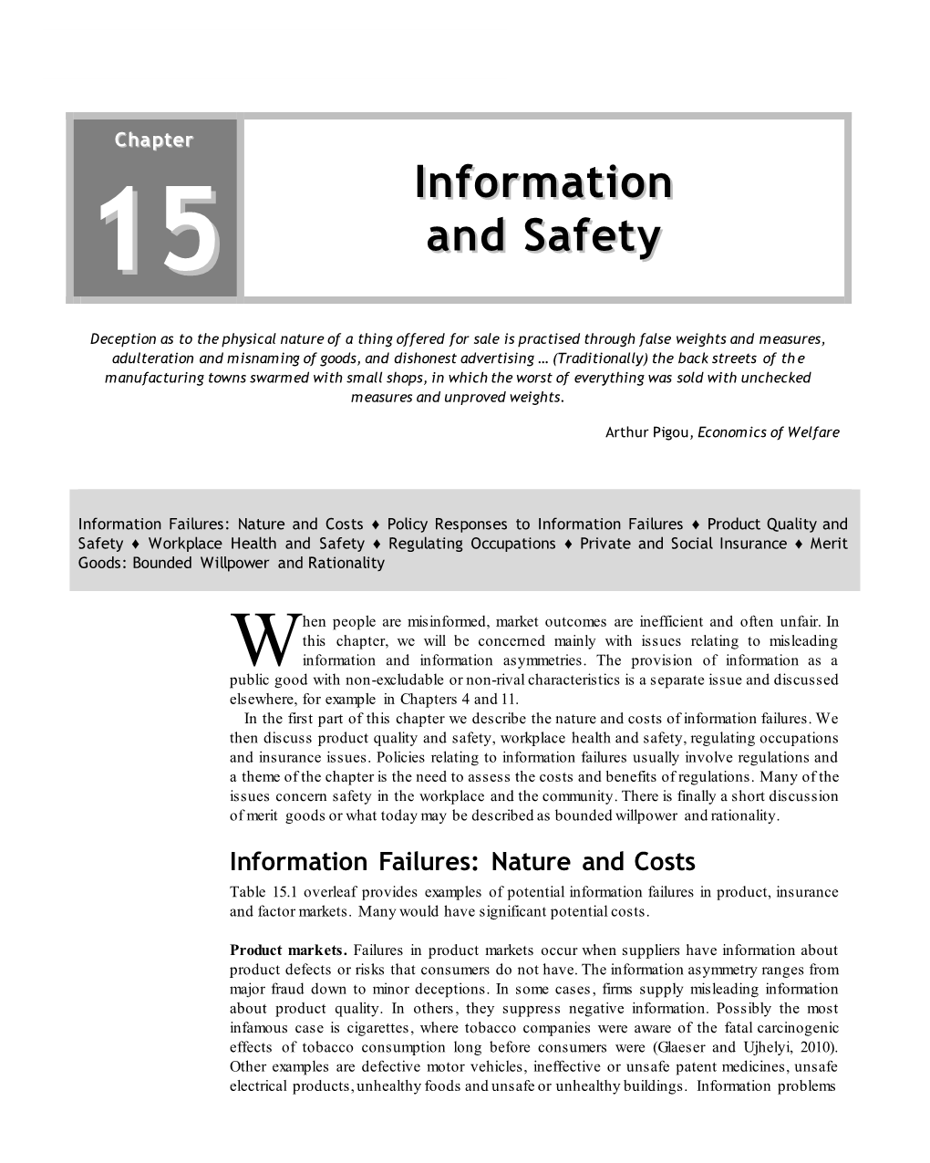 Information and Safety 257