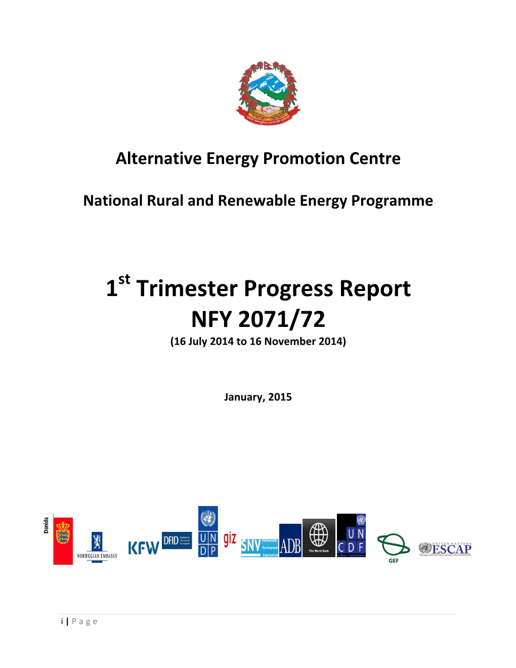 1 Trimester Progress Report NFY 2071/72