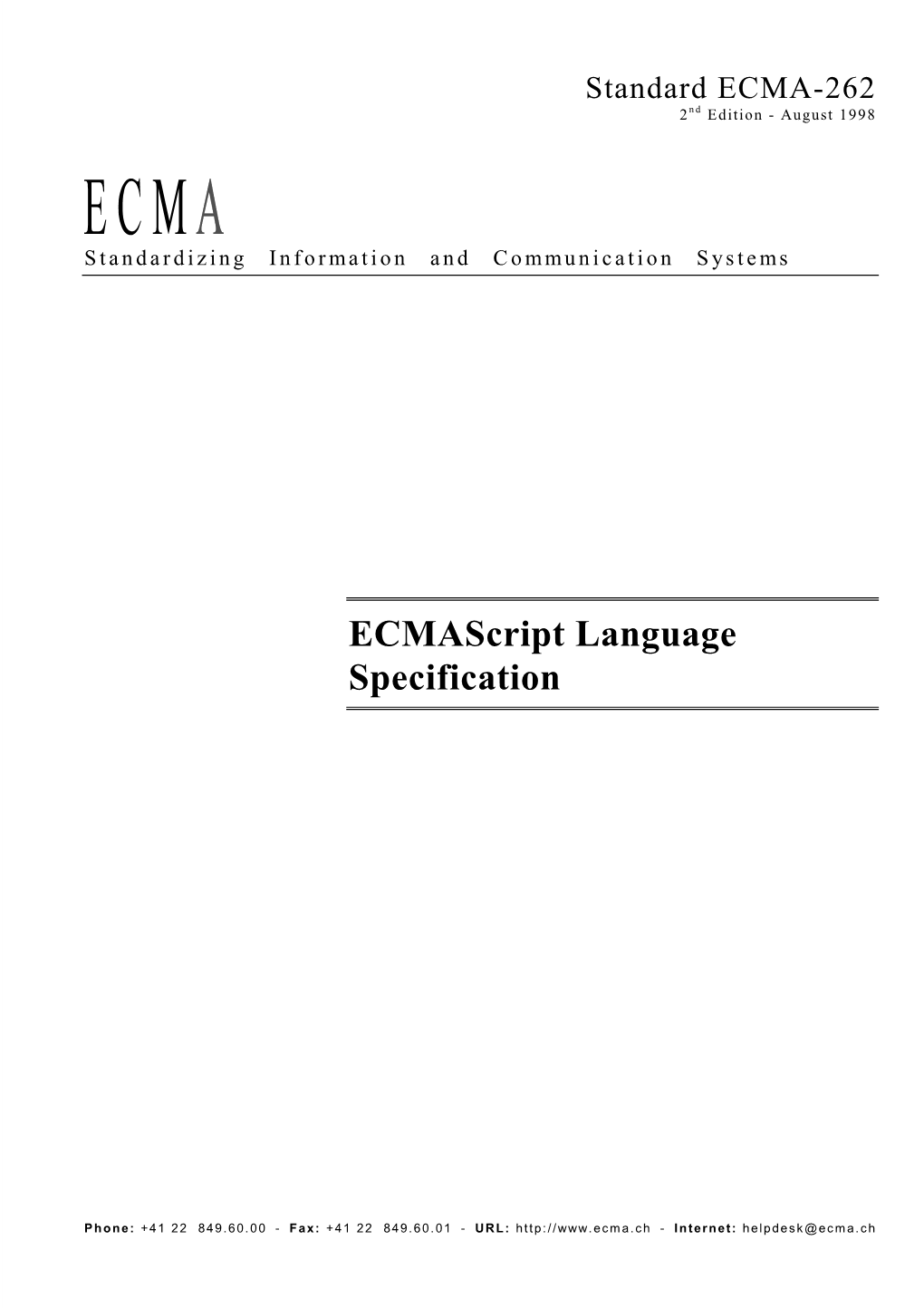 Ecmascript Language Specification