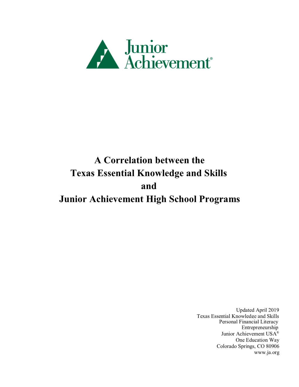 JA High School Programs