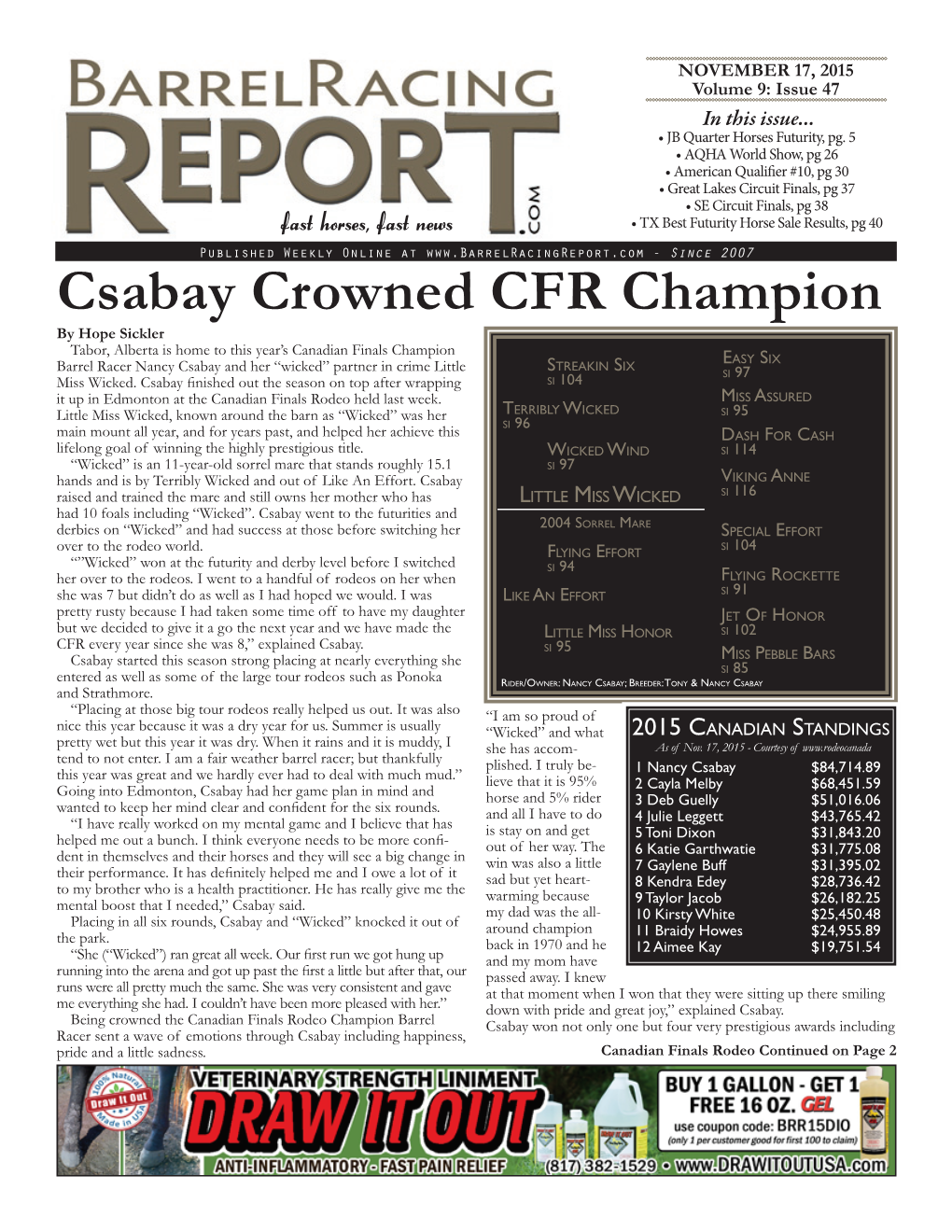 Csabay Crowned Cfr Champion