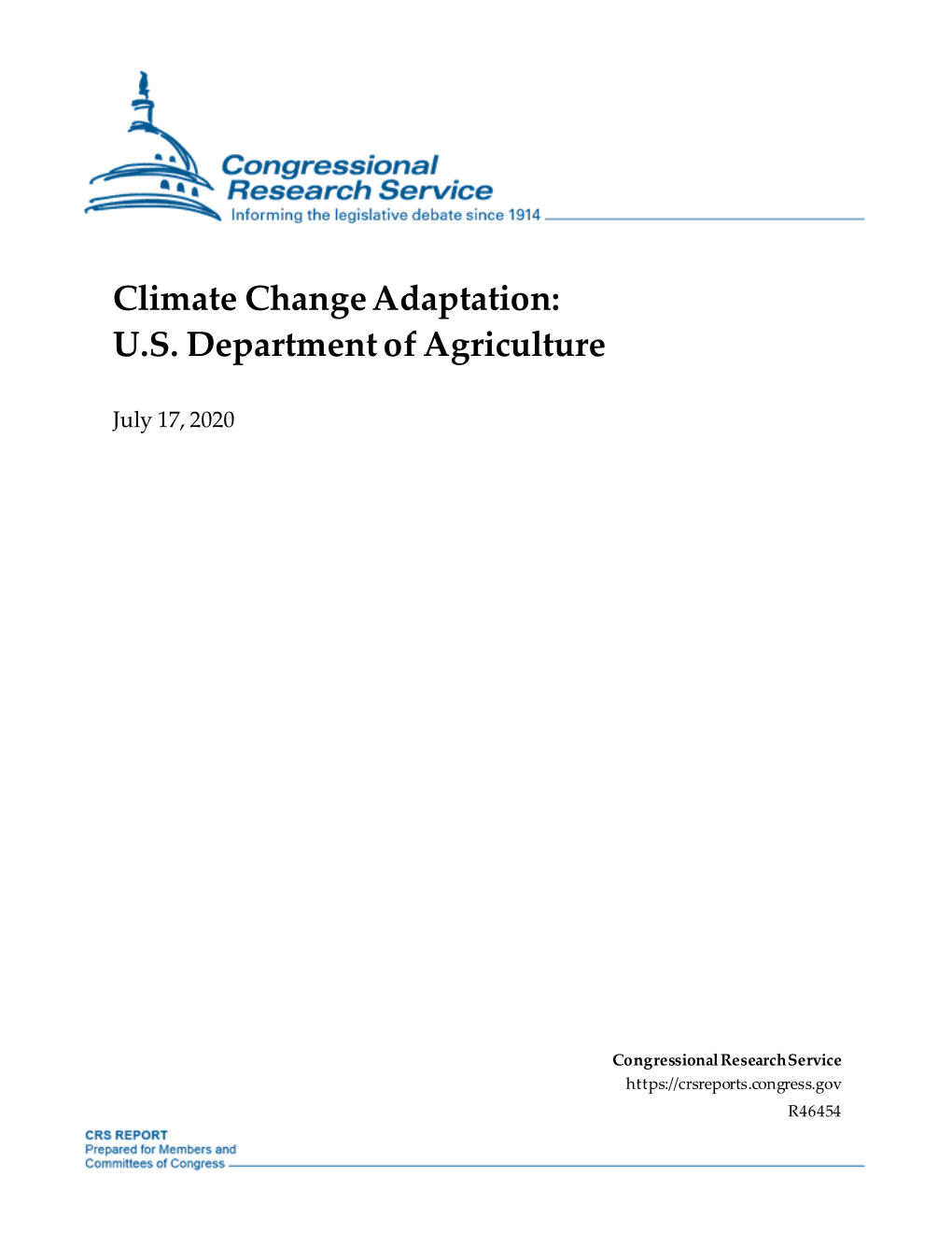 Climate Change Adaptation: U.S