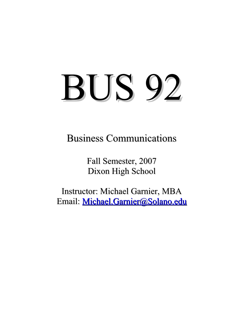 Business Communications