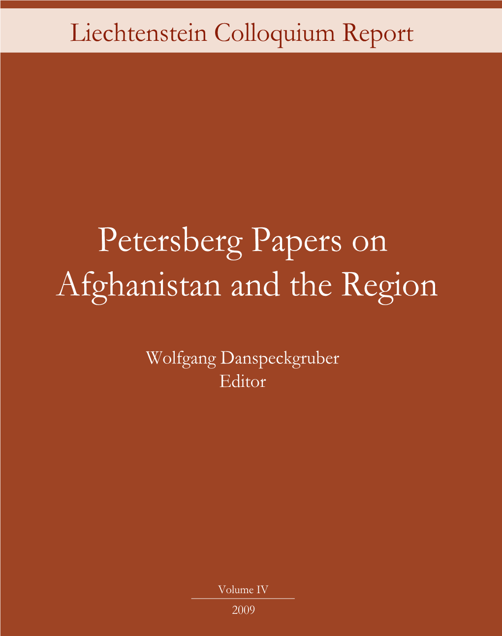 Petersberg Papers on Afghanistan and the Region