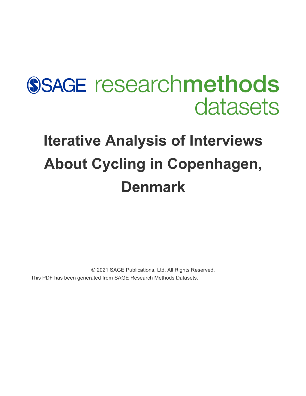 Iterative Analysis of Interviews About Cycling in Copenhagen, Denmark