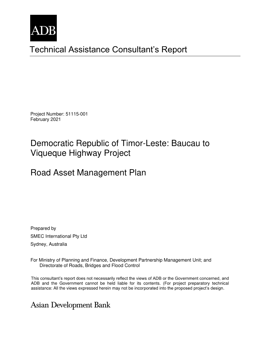 Road Asset Management Plan