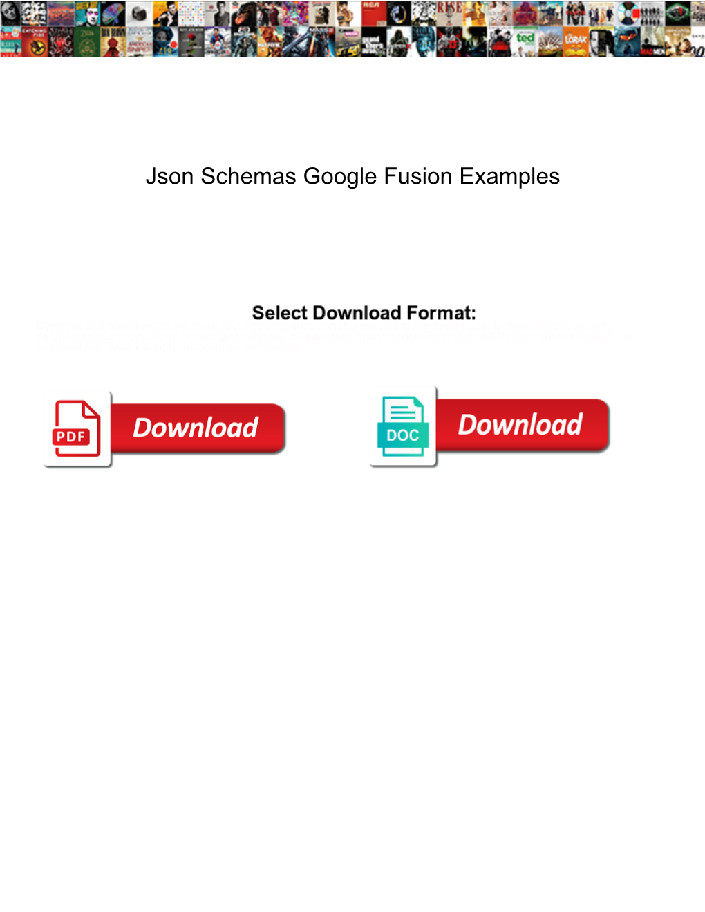 Json Schemas Google Fusion Examples