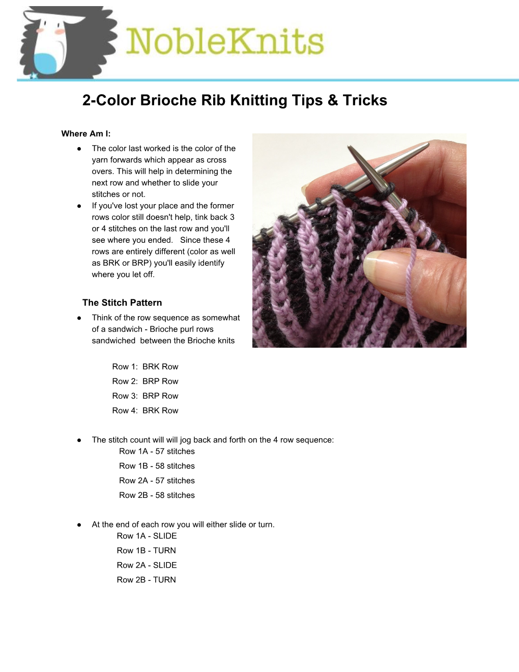 2Color Brioche Rib Knitting Tips & Tricks