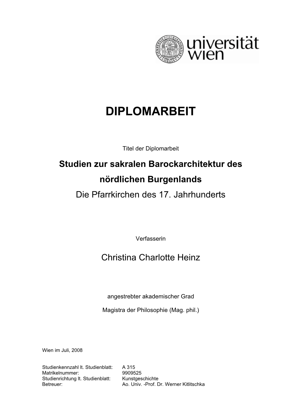 Diplomarbeit