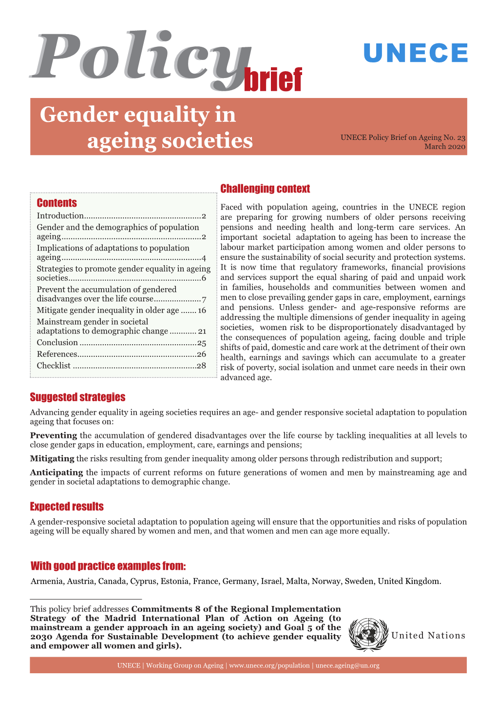 Gender Equality in Ageing Societies