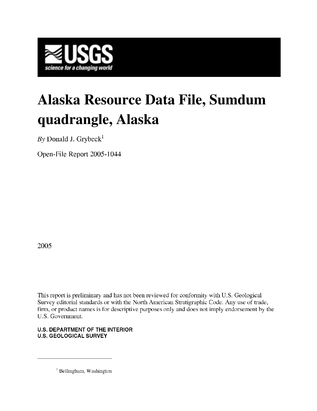Alaska Resource Data File on Mines, Prospects and Mineral Occurrences Throughout Alaska